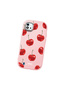 Realme C11 2021 Compatible Shock-Absorbing Camera Protected Pink Silicone Case Cherry Patterned - 3