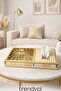 Premium White & Gold 2-in-1 Guest and Napkin Holder 30*22*5 – Luxury Presentation Holder with Crystal Handles - 2