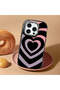 iPhone 16 Pro Compatible Shock-Absorbing Camera Protected Black Silicone Case Heart Pattern - 2
