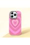 Realme Note 60/60X Compatible Shock-Absorbing Camera Protected Pink Silicone Case Heart Pattern