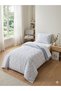 Single Duvet Cover Set Blue Floral 160 X 220 cm - Pillowcase 50 X 70 cm - 2