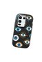 Infinix Note 50/Note 50 Pro Compatible Shock-Absorbing Camera Protected Black Silicone Case with Evil Eye Charm - 3