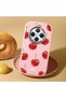 Redmi 14C 4G/5G Compatible Shock-Absorbing Camera Protected Pink Silicone Case Cherry Patterned - 2