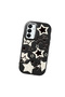 Samsung Galaxy A15 4G/5G Compatible Black Silicone Case with Shock-Absorbing Camera Protections Star Pattern - 3