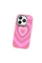 Realme Note 60/60X Compatible Shock-Absorbing Camera Protected Pink Silicone Case Heart Pattern - 3
