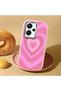 Redmi Note 13 Pro Plus+ 5g Compatible Shock-Absorbing Camera Protected Pink Silicone Case Heart Pattern - 3