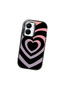 Vivo Y16/Y02S Compatible Shock-Absorbing Camera Protected Black Silicone Case Heart Pattern - 3