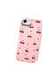 iPhone 7/8/Se 2020 2022 Compatible Shock-Absorbing Camera Protected Pink Silicone Case Cherry Patterned - 4