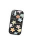 Samsung Galaxy A03 Compatible Shock-Absorbing Camera Protected Black Silicone Case Floral Print - 3