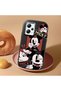 Poco X5 Compatible Shock-Absorbing Camera Protected Black Silicone Case Mickey Patterned - 2