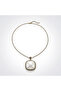 Bronze Authentic Jewelry Accessory Square Pearl Model Medallion Long Chain Women's Necklace - 5