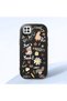 Redmi 9C/10A Compatible Shock-Absorbing Camera Protected Black Silicone Case Stylish Print