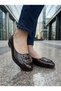 Shiny, Non-Slip, Daily Comfortable Women's Flat Shoes with Buckle Detail - 3