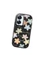 Realme C55 Compatible Shock-Absorbing Camera Protected Black Silicone Case Floral Print - 3