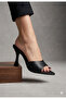 Women's Stylish Black Heeled Wedding & Engagement Evening Dress Slippers - 2