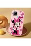 Realme C21 Compatible Shock-Absorbing Camera Protected Pink Silicone Case Mickey Patterned - 2