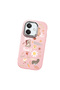 Oppo A3/A3X 4G/5G Compatible Shock-Absorbing Camera Protected Pink Silicone Case Stylish Print - 3