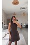 Brown Premium Fabric Joker Dress - 2