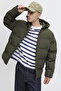 Men's Jjesoho Hooded Puffer Coat – Black, High Quality, Zippered, Long Sleeve, Winter - 2