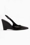 Tira Black Wedge Heel Pack Pointed Toe Women's Shoes Sandals - 2
