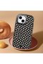 iPhone 15 Compatible Shock-Absorbing Camera Protected Black Silicone Case Leopard Printed I - 3