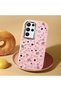 Pink Silicone Case Heart Pattern Compatible with Samsung Galaxy S22 Ultra Shock-Absorbing Camera Protection - 2