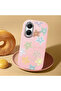 Poco X7 Pro Compatible Shock-Absorbing Camera Protected Pink Silicone Case Floral Print - 2