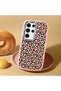 Samsung Galaxy S24 Ultra Compatible Shock-Absorbing Camera Protected Pink Silicone Case Leopard Printed I - 2