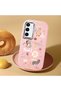 Samsung Galaxy S23 Fe Compatible Shock-Absorbing Camera Protected Pink Silicone Case Stylish Print - 2