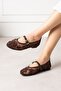 Kaira Brown Tulle Embroidered Bead Embellished K Belt I Premium Ballerinas - 2