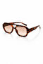 Vera Tortoise Mink Glass Unisex Sunglasses - 3