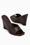 Lamis Kahve Wedge Heel Pack Women Slipper - 5