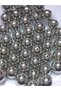15 Pieces Sisibu_Ccb Metal-Looking Plastic Perforated Beads Silver (Diameter: 2cm)