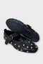 Staple Stone Detail Set of Belt Women's Ballet Flats Black - 5