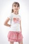 Girl's Set Cotton Pieces T-Shirt Printed and Shorts 2 Pieces Bottom and Top - 4