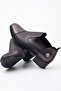 Mammamia Genuine Leather Dark Gray Casual Shoes with Elastic Sides - 4
