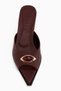 Dania Bordo Buckled Short Heeled Women's Shoes Slipper - 3
