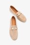 Milena Women's Genuine Leather Casual Shoes - Beige Suede - 3