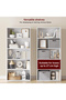 VASAGLE 5 Tier Wooden Bookcase with Adjustable Shelves, White Storage Organizer - 4