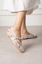 Kaira White Tulle Embroidered Bead Embellished K Belt I Premium Ballerinas - 4