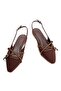 Celisse Studded Detail Belt Pack Brown Ballet Flats