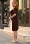 Plus Size Stylish Dress with Glittery Threaded Collar Details - 6
