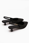 Gina Black Short Heeled Women's Shoes - 6