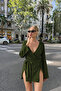Women's Summer Basic Belted Khaki Kimono