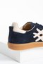 Shen Women's Lace-Up Shoes Genuine Leather Sneakers Navy Blue Suede - 7