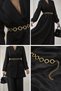 Round Detailed Women's Chain Belt Belt I - Gold
