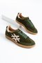 Shen Women's Lace-Up Shoes Genuine Leather Sneakers Khaki Suede - 8