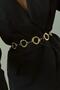 Round Detailed Women's Chain Belt Belt I - Gold - 3