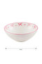 Lcw Home Pink Bow Printed Ceramic Salad Bowl 20 cm - 4