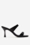 Women's Bandage Stiletto Heel U t Slipper Real D Leather Zy 4140 Black